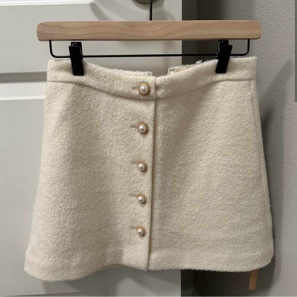 Reformation Cream Mini Skirt - Picture 3 of 3